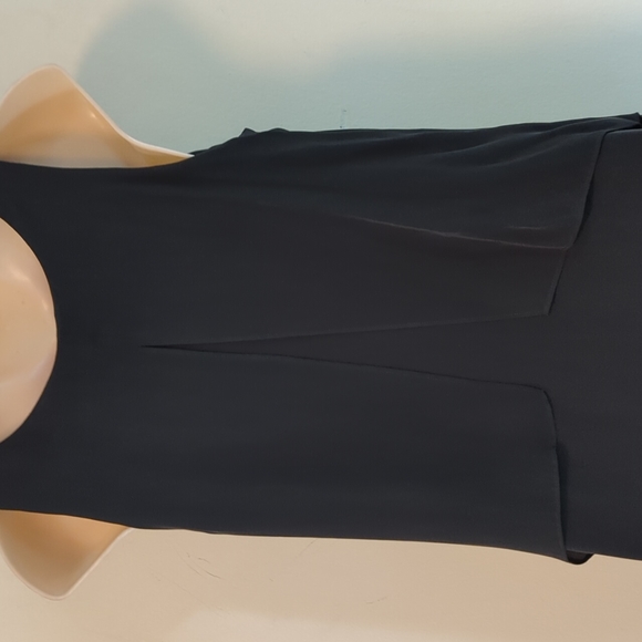 Theory Black Lyall Janelyn Flyaway Panel Silk Georgette Dress - Picture 11 of 16